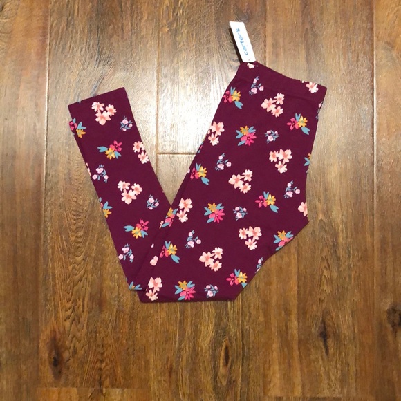 Carters 14 Junior Girls Leggings Flower Print - Picture 1 of 7